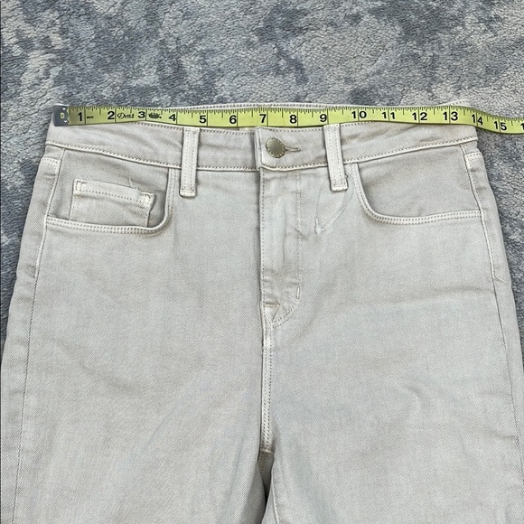 NWT L’Agence High Line Skinny Jeans High Rise Biscuit Destruct Sz 26 - Picture 10 of 13